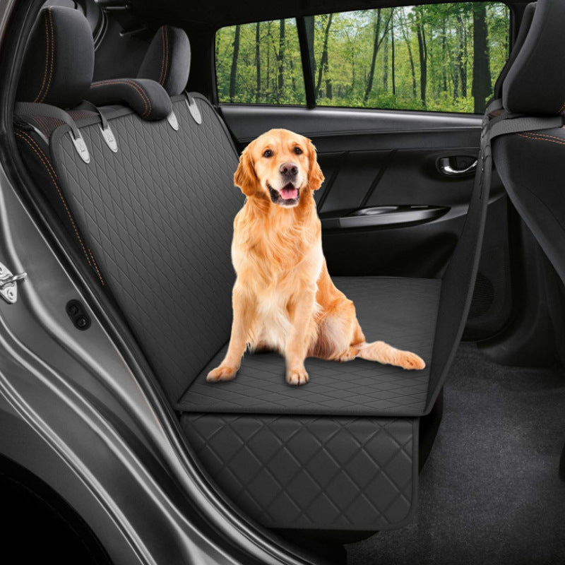 Dog Car Seat Cover – Hammock Style with Mesh Window & Pockets - Elibark Dog Supplies