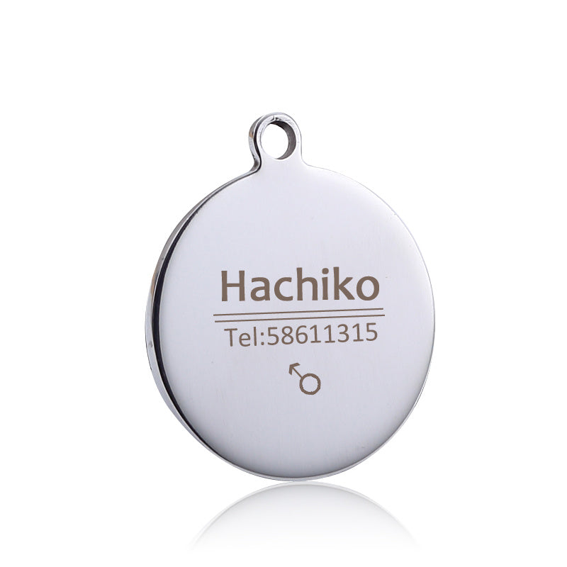 Custom Pet ID Tags | Engraved Dog Name, Photo & Address | Titanium Steel