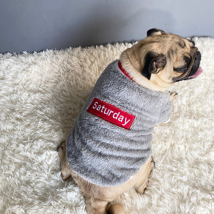 Blue Cotton Dog Sweater – Comfy Fit for All Sizes - Elibark Dog Supplies