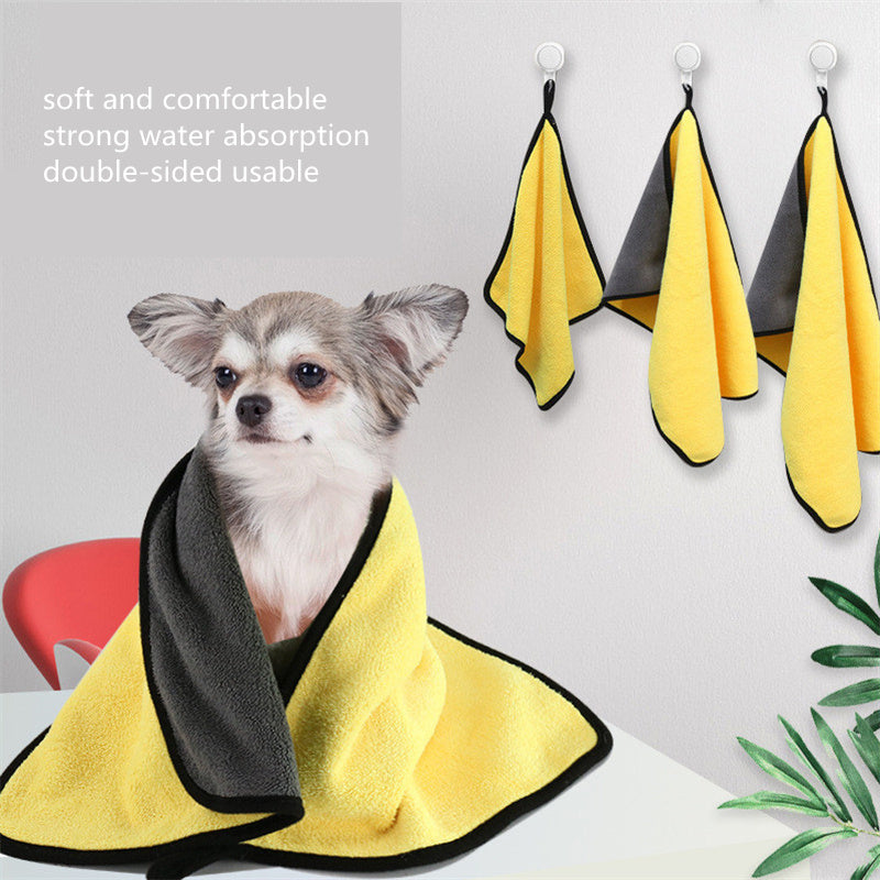 Ultra-Absorbent Nano Fiber Pet Bath Towel – Multi-Size - Elibark Dog Supplies