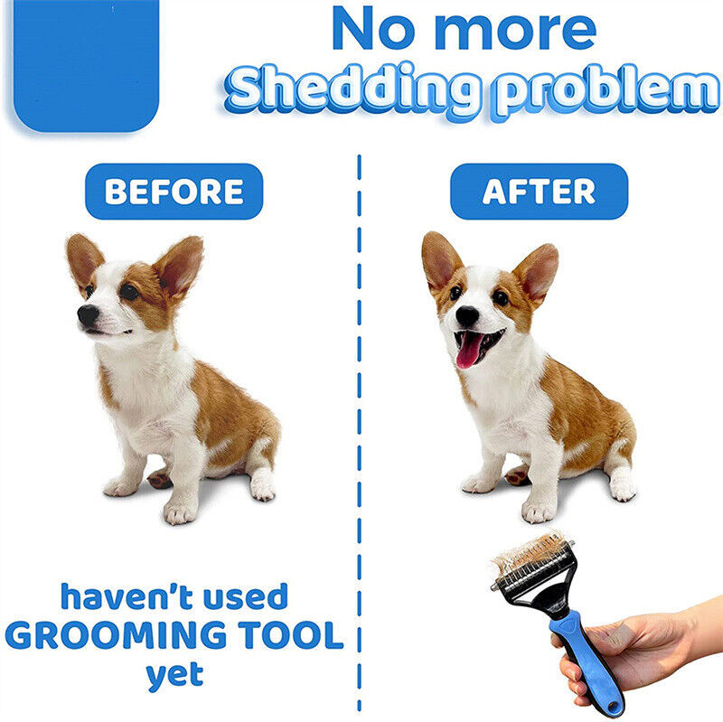 Gentle Dual-Sided Brush for Tangles & Loose Fur - Elibark Dog Supplies