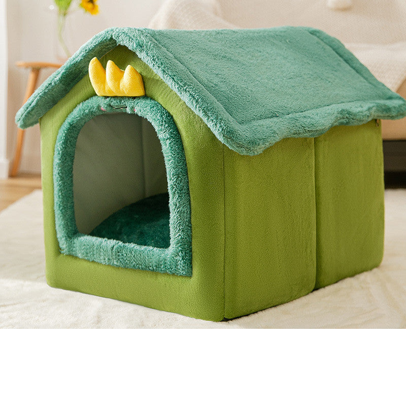 Foldable Pet Cave Bed – Warm, Enclosed Dog Nest - Elibark Dog Supplies