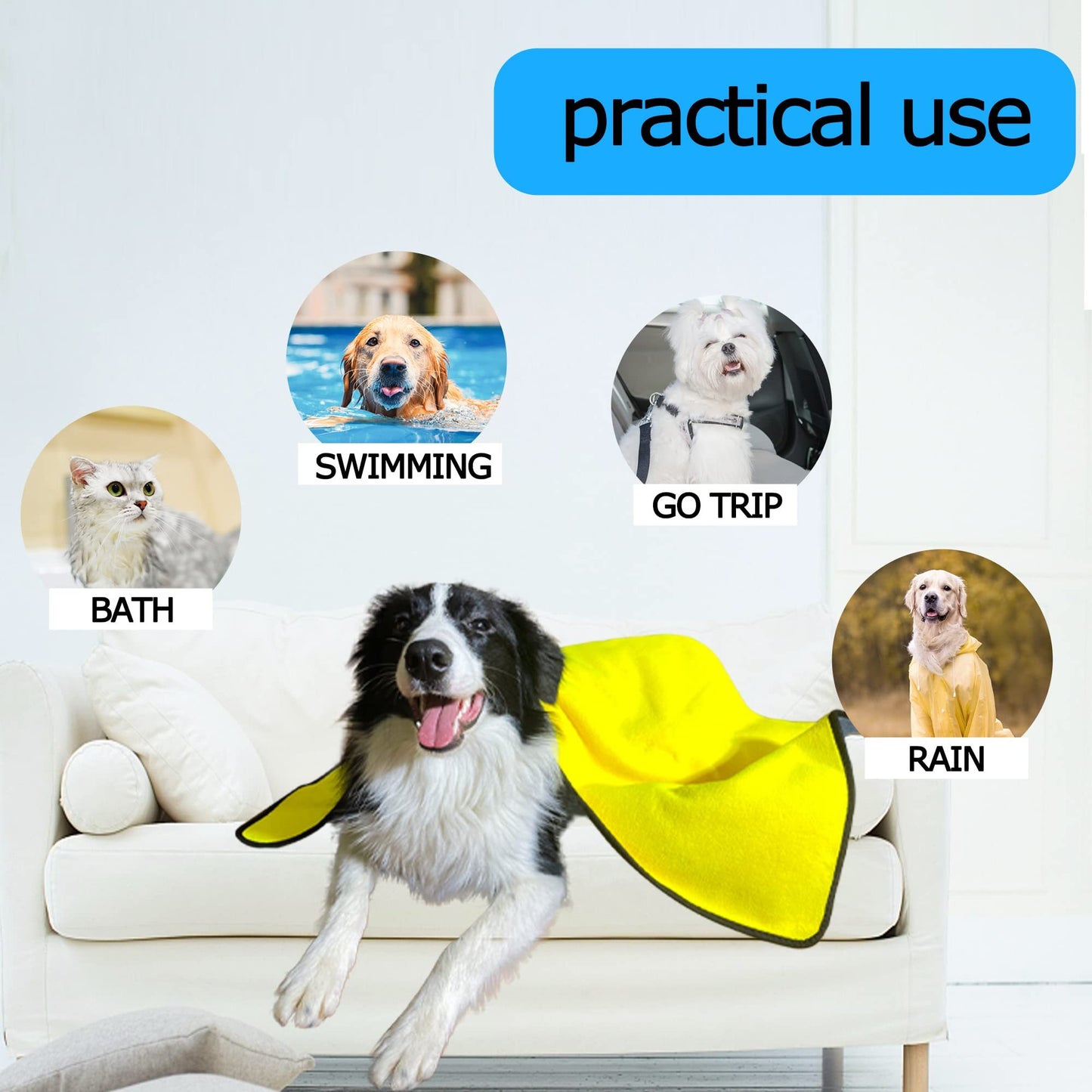 Super Absorbent Microfiber Dog Towel – Soft & Quick-Drying - Elibark Dog Supplies