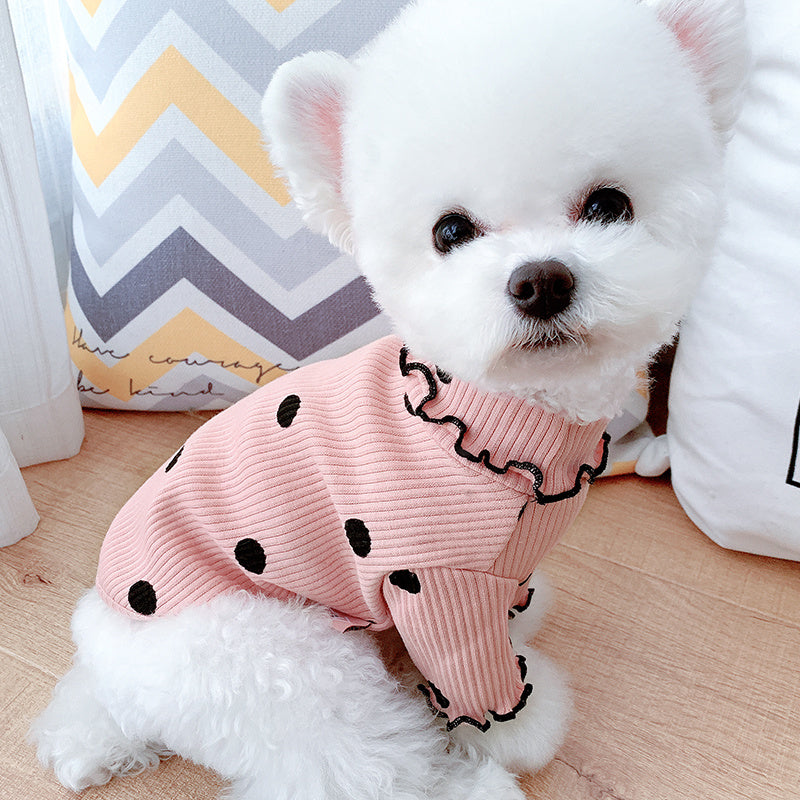 Soft & Stylish Polka Dot Dog Shirt with Perfect Fit - Elibark Dog Supplies