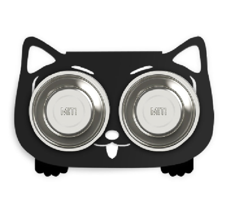 Inclined Stainless Steel Dog Bowl – Anti-Moisture & Stylish - Elibark Dog Supplies
