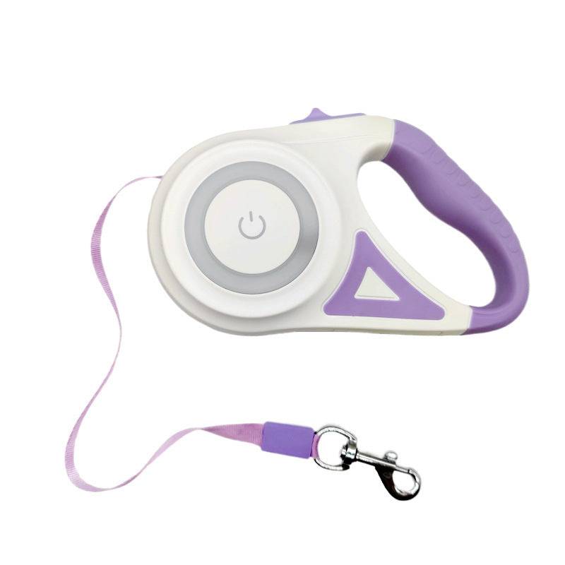 NightGlow Retractable Dog Leash with LED Light - Elibark Dog Supplies