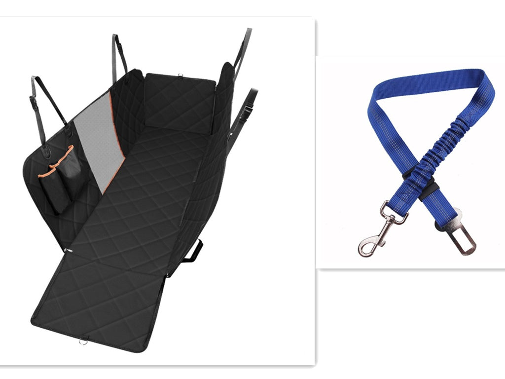 Dog Car Seat Cover – Hammock Style with Mesh Window & Pockets - Elibark Dog Supplies