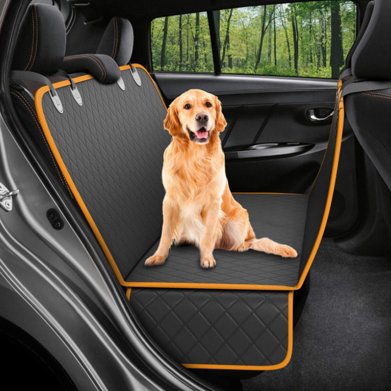 Dog Car Seat Cover – Hammock Style with Mesh Window & Pockets - Elibark Dog Supplies