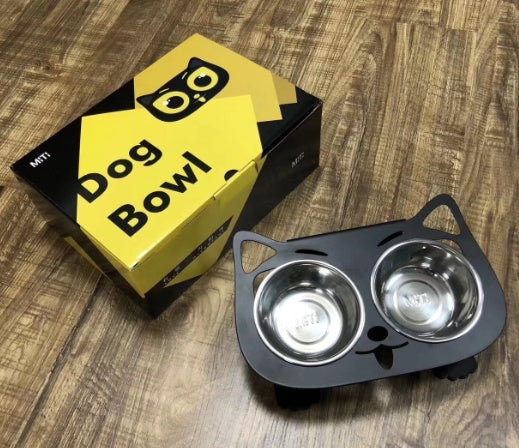 Inclined Stainless Steel Dog Bowl – Anti-Moisture & Stylish - Elibark Dog Supplies