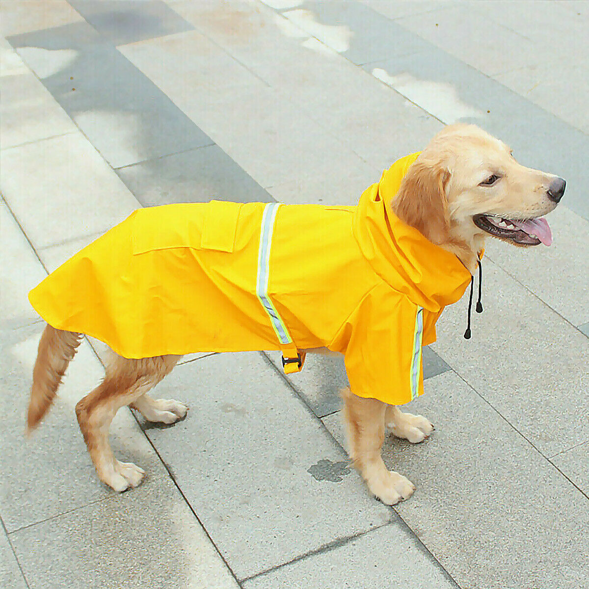 Waterproof Reflective Dog Raincoat with Hood - Elibark Dog Supplies