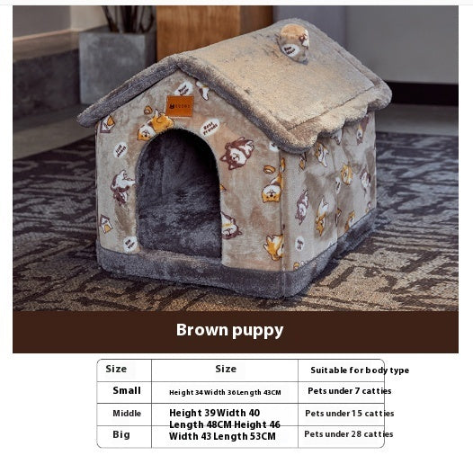 Foldable Pet Cave Bed – Warm, Enclosed Dog Nest - Elibark Dog Supplies
