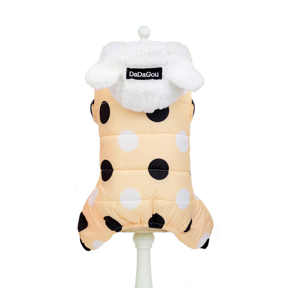 Cozy Polka Dot Cotton Pet Coat – Four-Leg Warmth - Elibark Dog Supplies