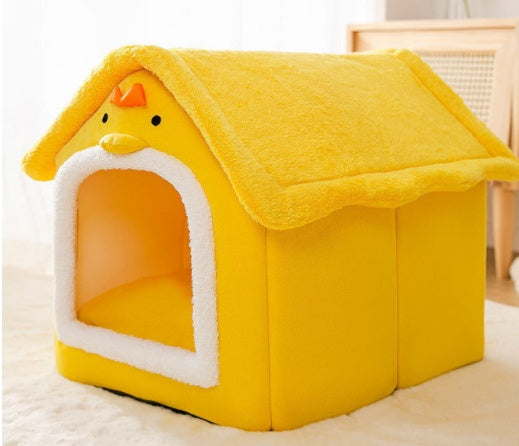 Foldable Pet Cave Bed – Warm, Enclosed Dog Nest - Elibark Dog Supplies