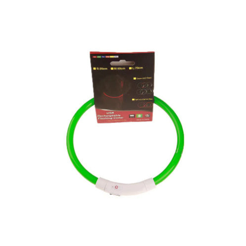 LED Dog Collar – USB Rechargeable Safety Light for Night Walks - Elibark Dog Supplies