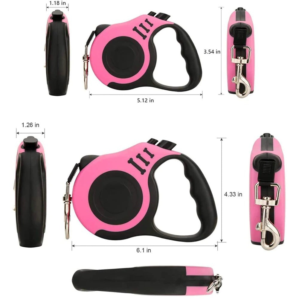 Tangle-Free Retractable Dog Leash with Comfortable Grip - Elibark Dog Supplies