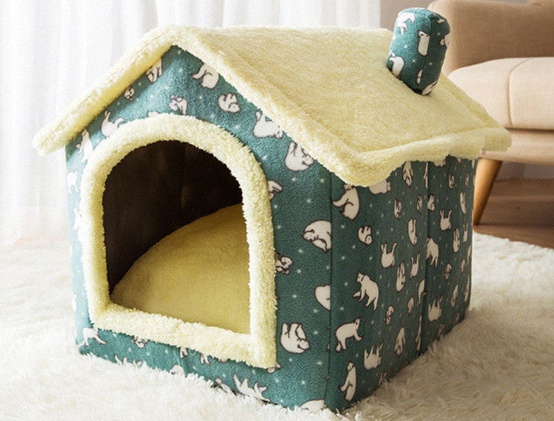 Foldable Pet Cave Bed – Warm, Enclosed Dog Nest - Elibark Dog Supplies