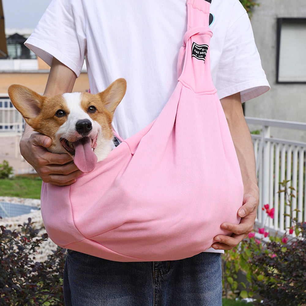 Adjustable Pet Shoulder Bag with Safety Buckle & Storage Pocket - Elibark Dog Supplies