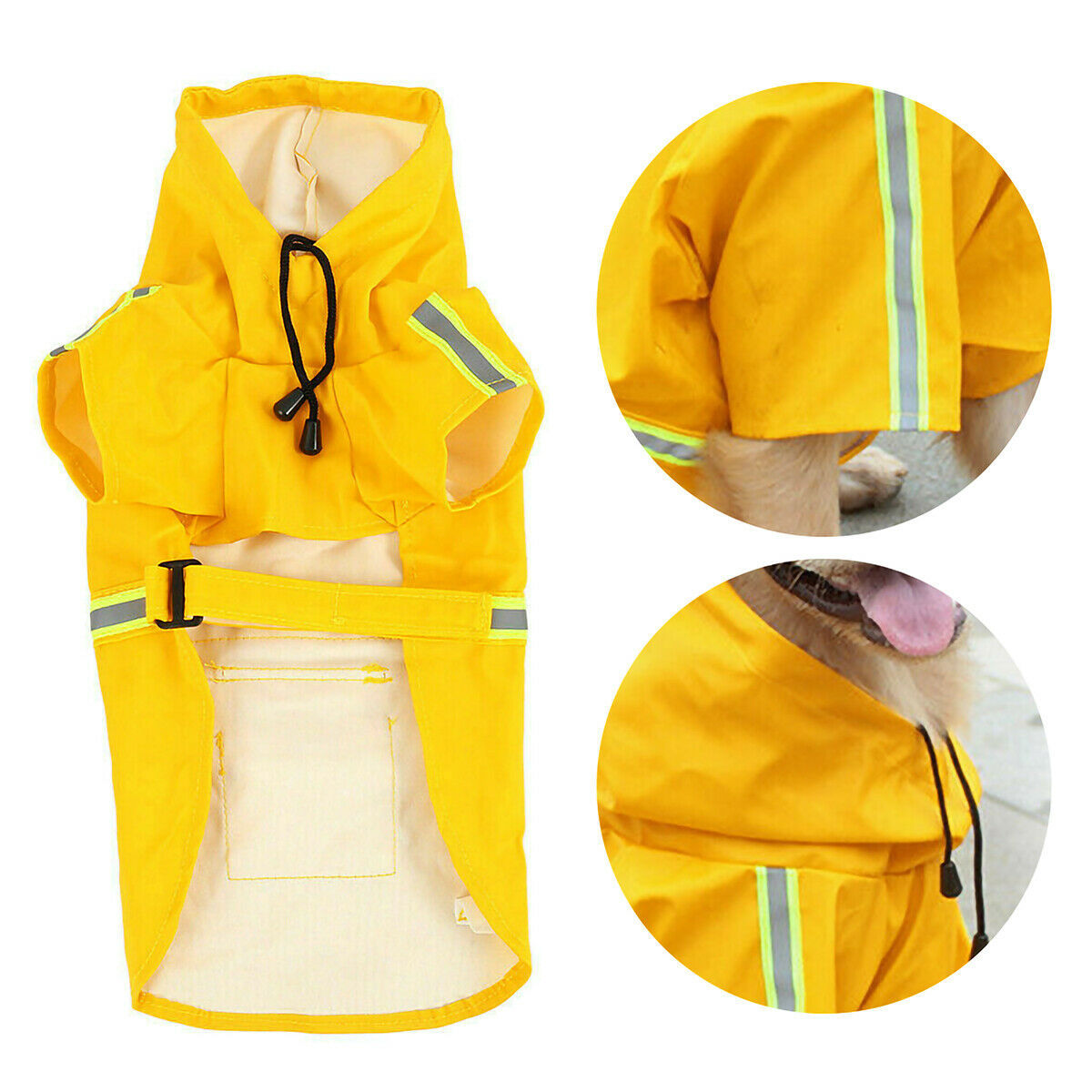 Waterproof Reflective Dog Raincoat with Hood - Elibark Dog Supplies