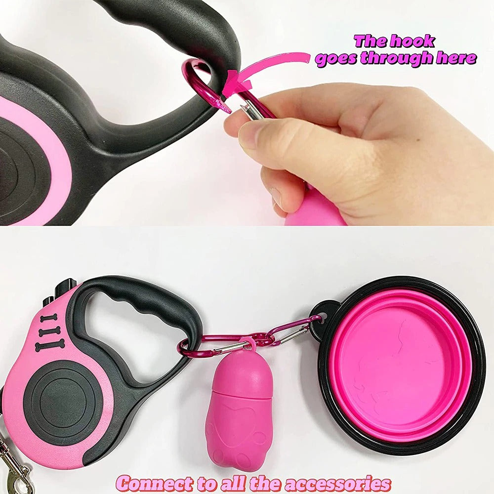 Tangle-Free Retractable Dog Leash with Comfortable Grip - Elibark Dog Supplies