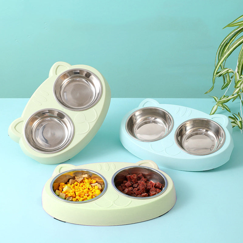 Non-Slip Raised Double Bowls for Dogs - Elibark Dog Supplies