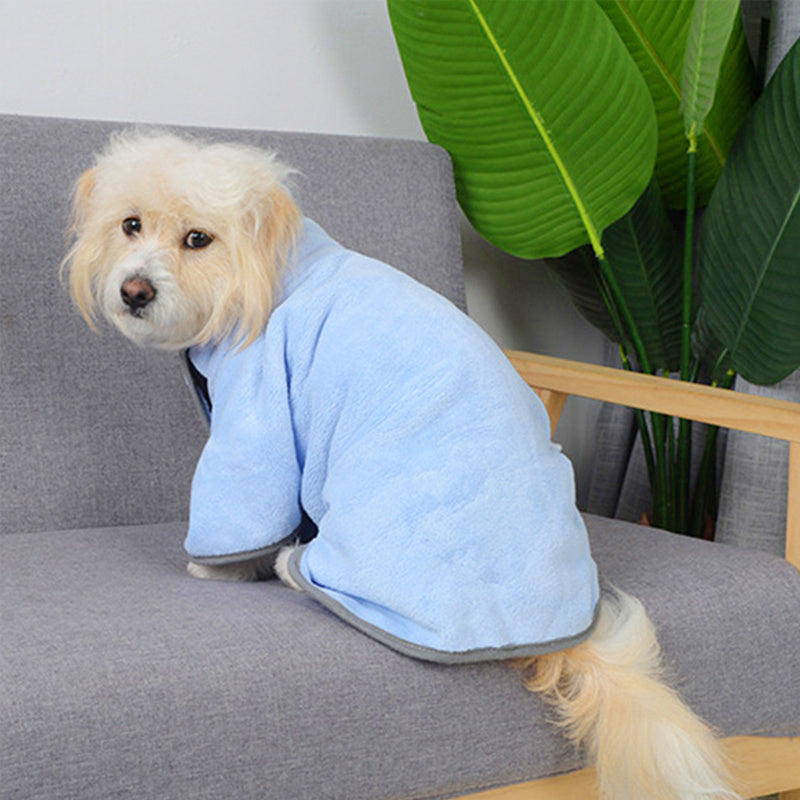 Microfiber Pet Drying Towel – Quick-Dry Bathrobe for Dogs - Elibark Dog Supplies
