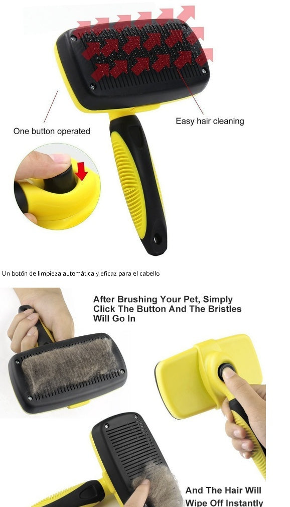 Self-Cleaning Pet Comb – Retractable Brush for Dogs - Elibark Dog Supplies