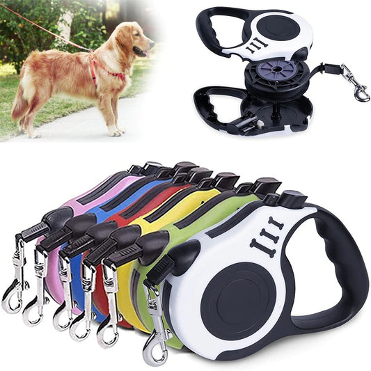 Tangle-Free Retractable Dog Leash with Comfortable Grip - Elibark Dog Supplies