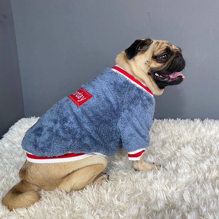 Blue Cotton Dog Sweater – Comfy Fit for All Sizes - Elibark Dog Supplies