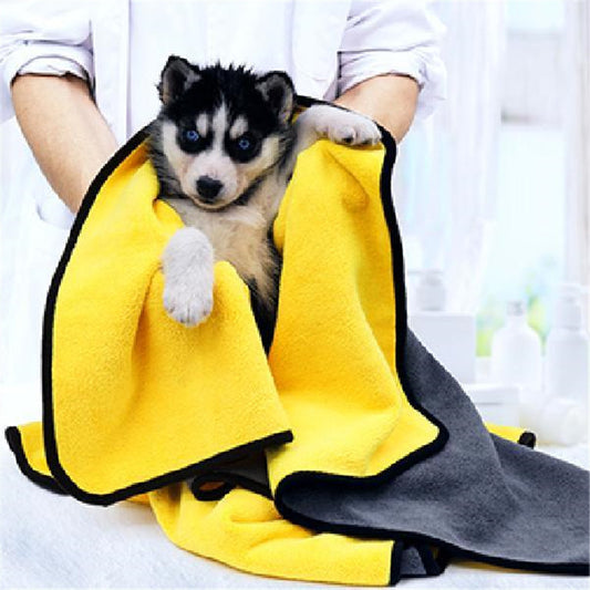 Ultra-Absorbent Nano Fiber Pet Bath Towel – Multi-Size - Elibark Dog Supplies