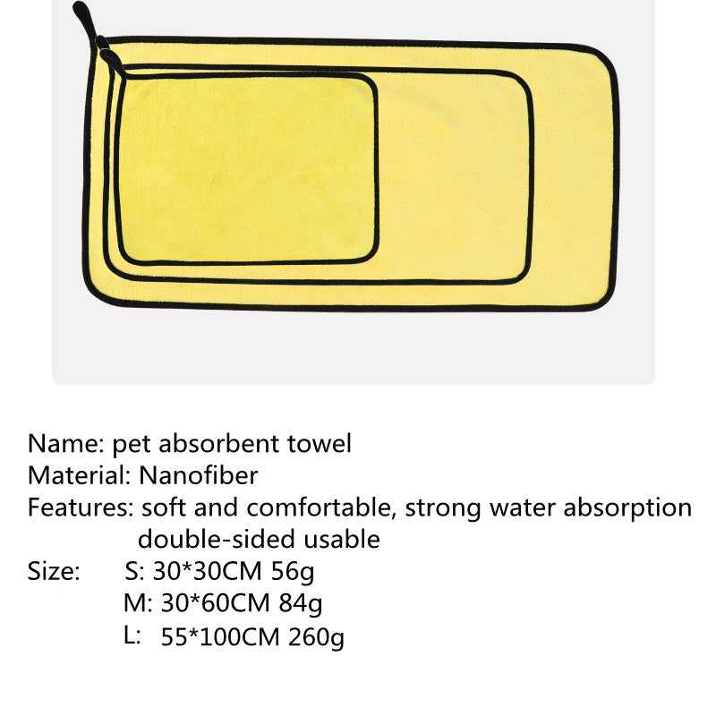 Ultra-Absorbent Nano Fiber Pet Bath Towel – Multi-Size - Elibark Dog Supplies