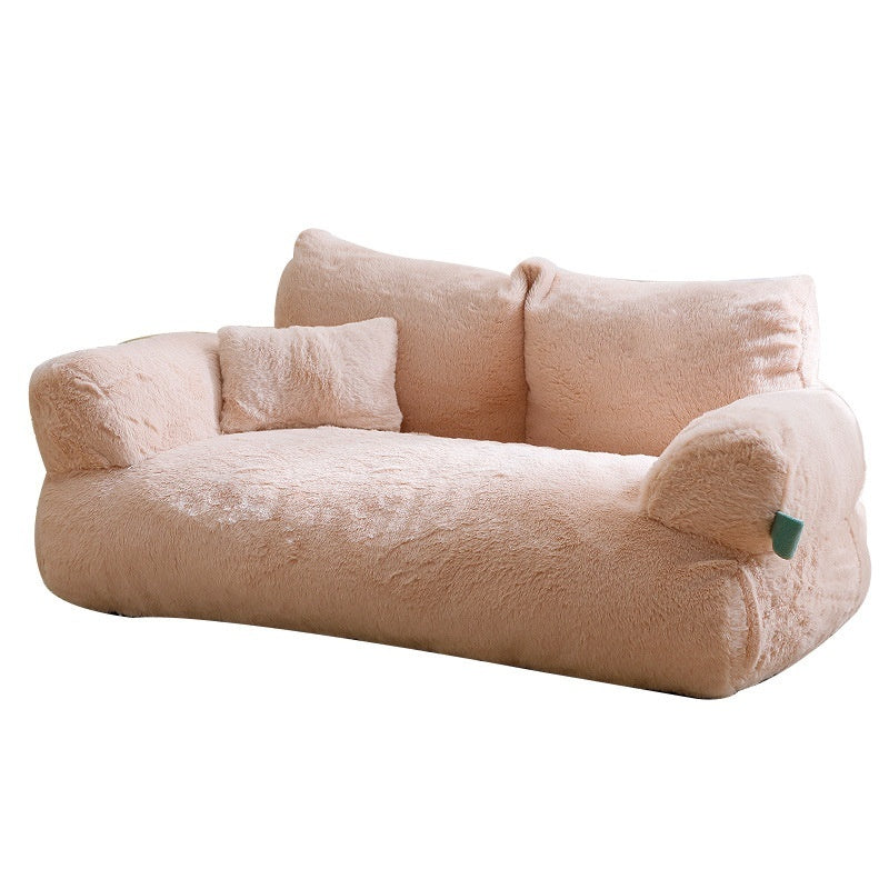 Warm Flannel Dog Sofa Bed – Cozy Kennel for Medium & Large Dogs - Elibark Dog Supplies