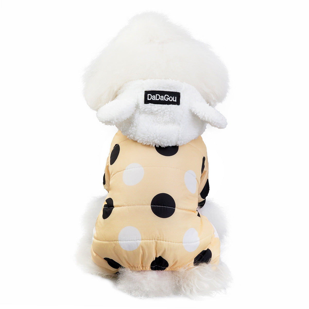 Cozy Polka Dot Cotton Pet Coat – Four-Leg Warmth - Elibark Dog Supplies