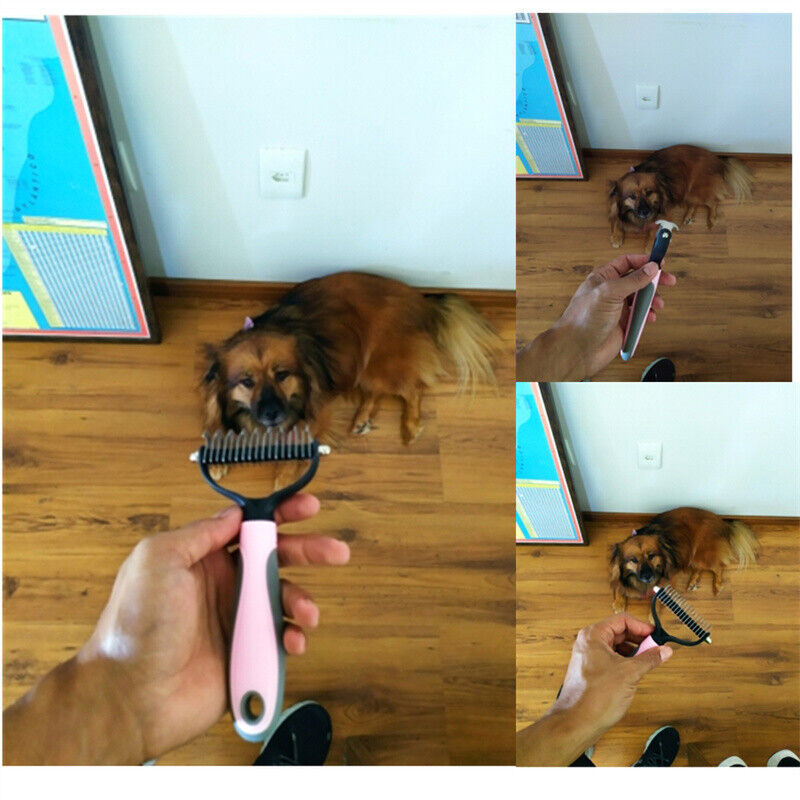 Gentle Dual-Sided Brush for Tangles & Loose Fur - Elibark Dog Supplies