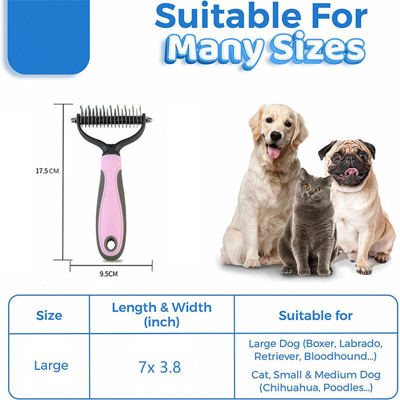 Gentle Dual-Sided Brush for Tangles & Loose Fur - Elibark Dog Supplies