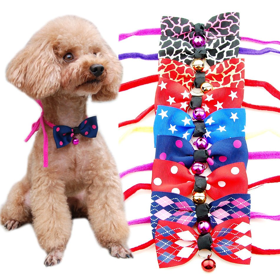Cute Adjustable Pet Bow Tie with Bell – Stylish Accessory for Dogs - Elibark Dog Supplies