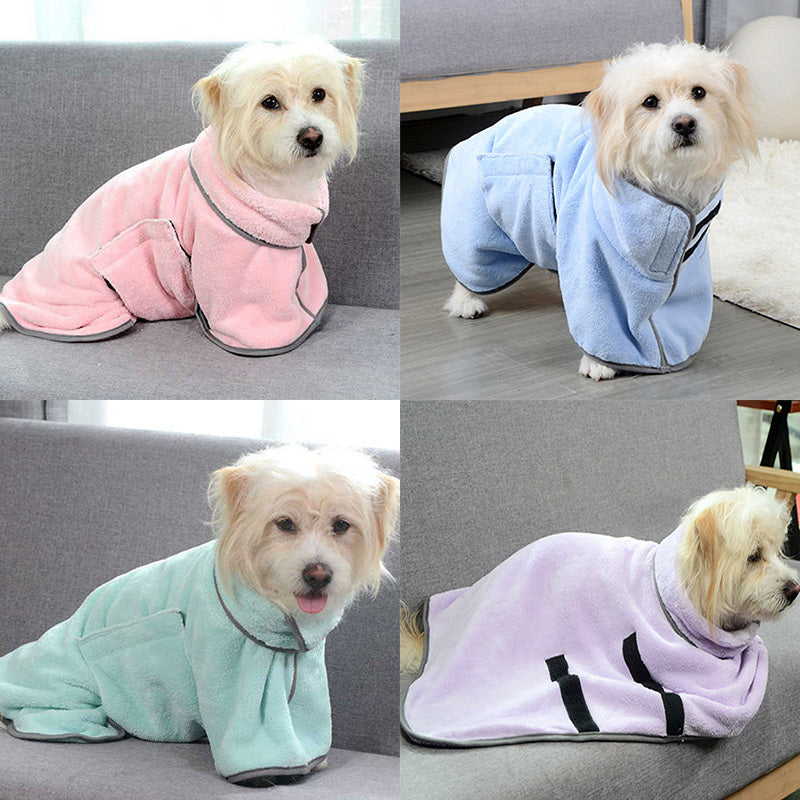 Microfiber Pet Drying Towel – Quick-Dry Bathrobe for Dogs - Elibark Dog Supplies