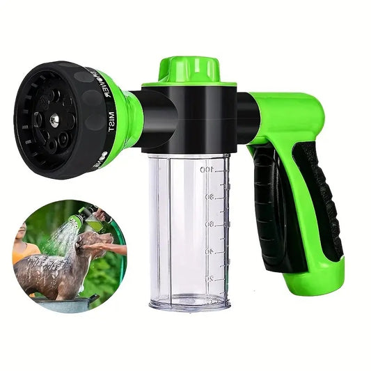 High-Pressure Dog Shower Sprayer & Grooming Brush - Elibark Dog Supplies