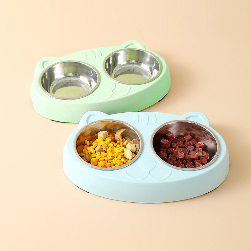 Non-Slip Raised Double Bowls for Dogs - Elibark Dog Supplies