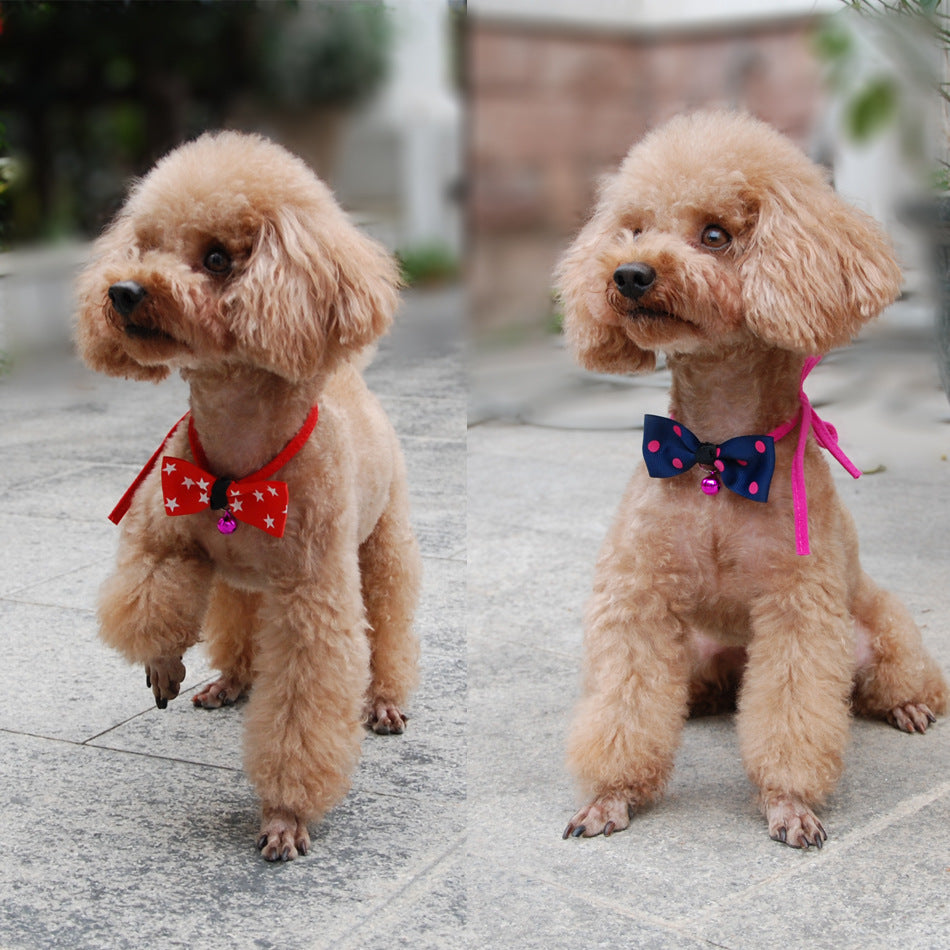 Cute Adjustable Pet Bow Tie with Bell – Stylish Accessory for Dogs - Elibark Dog Supplies