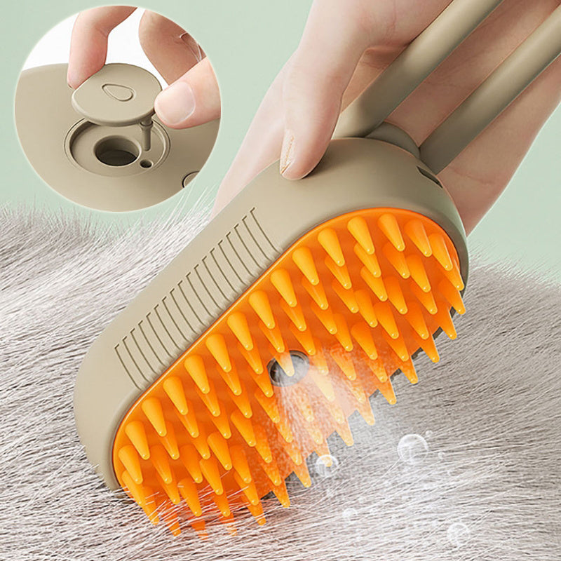 3-in-1 Steam Pet Brush – Groom, De-Shed & Massage - Elibark Dog Supplies