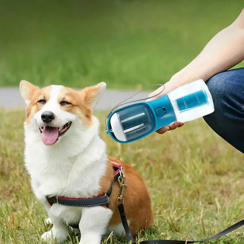 3-in-1 Dog Travel Cup – Water, Food & Waste Bag Dispenser - Elibark Dog Supplies