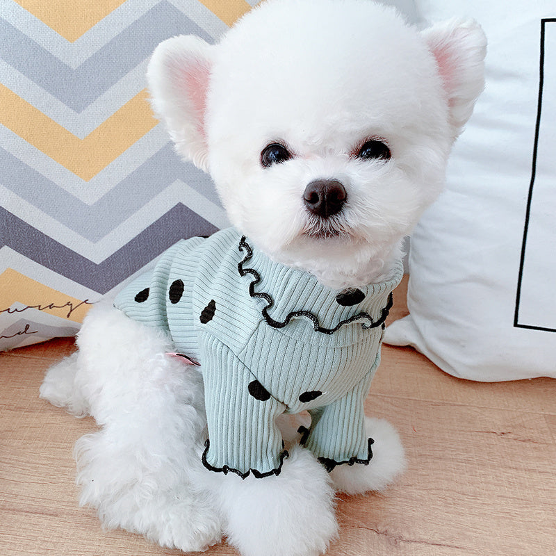 Soft & Stylish Polka Dot Dog Shirt with Perfect Fit - Elibark Dog Supplies