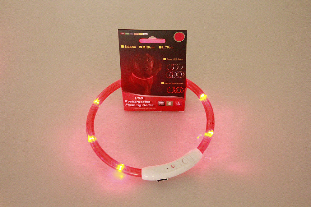 LED Dog Collar – USB Rechargeable Safety Light for Night Walks - Elibark Dog Supplies
