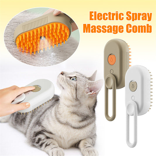 3-in-1 Steam Pet Brush – Groom, De-Shed & Massage - Elibark Dog Supplies