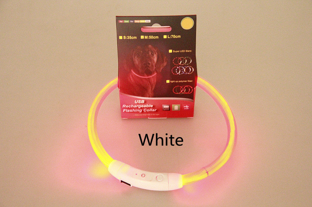 LED Dog Collar – USB Rechargeable Safety Light for Night Walks - Elibark Dog Supplies