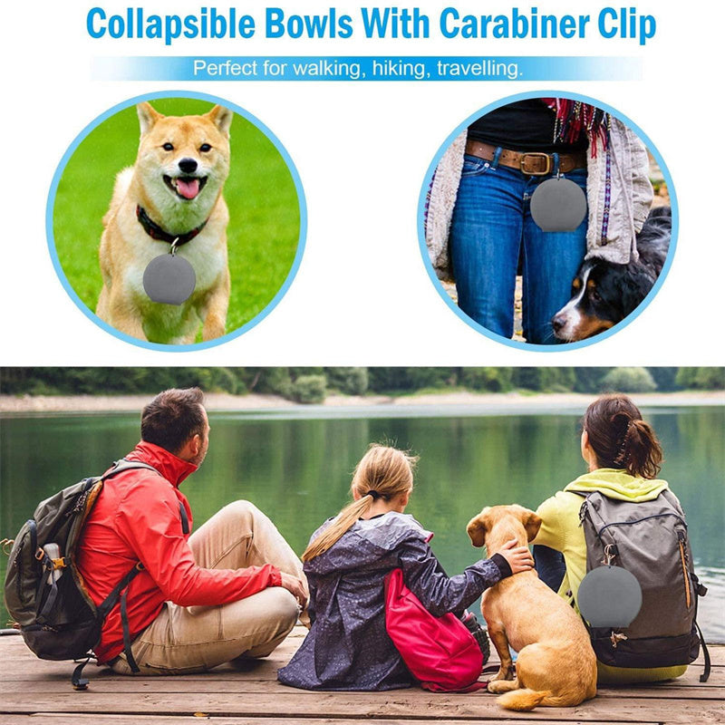 Foldable Double Dog Bowl – Portable & Durable Feeding Set - Elibark Dog Supplies