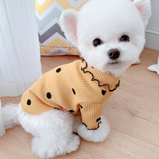 Soft & Stylish Polka Dot Dog Shirt with Perfect Fit - Elibark Dog Supplies