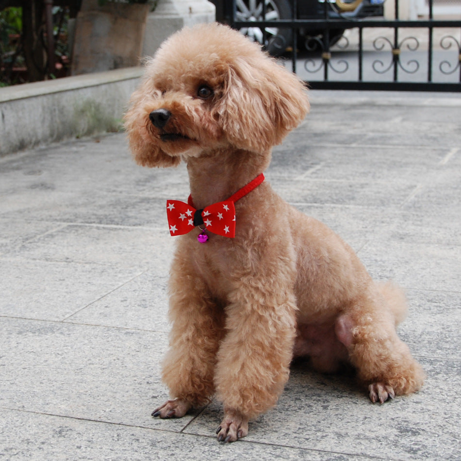 Cute Adjustable Pet Bow Tie with Bell – Stylish Accessory for Dogs - Elibark Dog Supplies