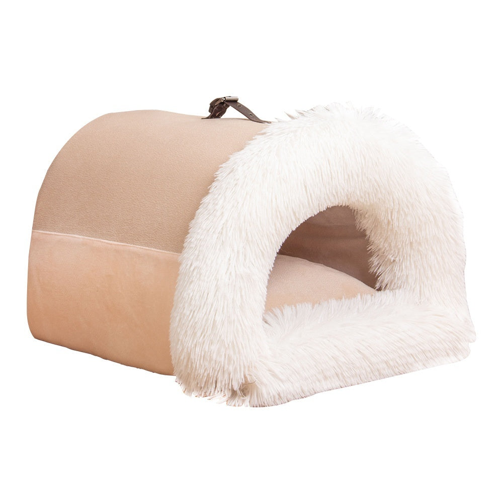 Cozy Portable Pet Nest – Warm Dog & Cat Bed for Winter - Elibark Dog Supplies