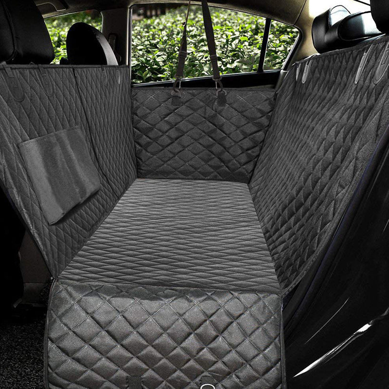 Dog Car Seat Cover – Hammock Style with Mesh Window & Pockets - Elibark Dog Supplies